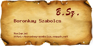 Boronkay Szabolcs névjegykártya